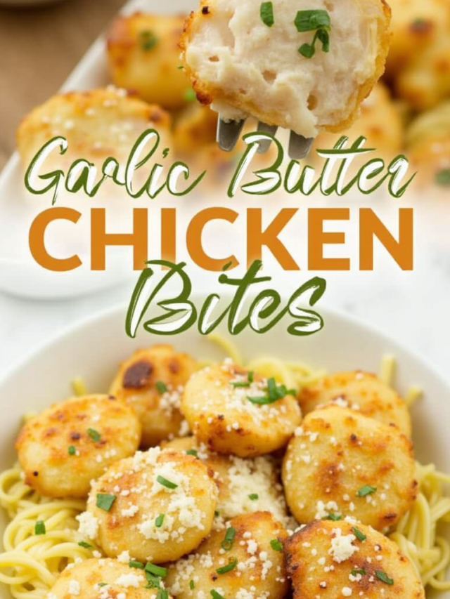 Garlic Butter Chicken Bites with Creamy Pasta